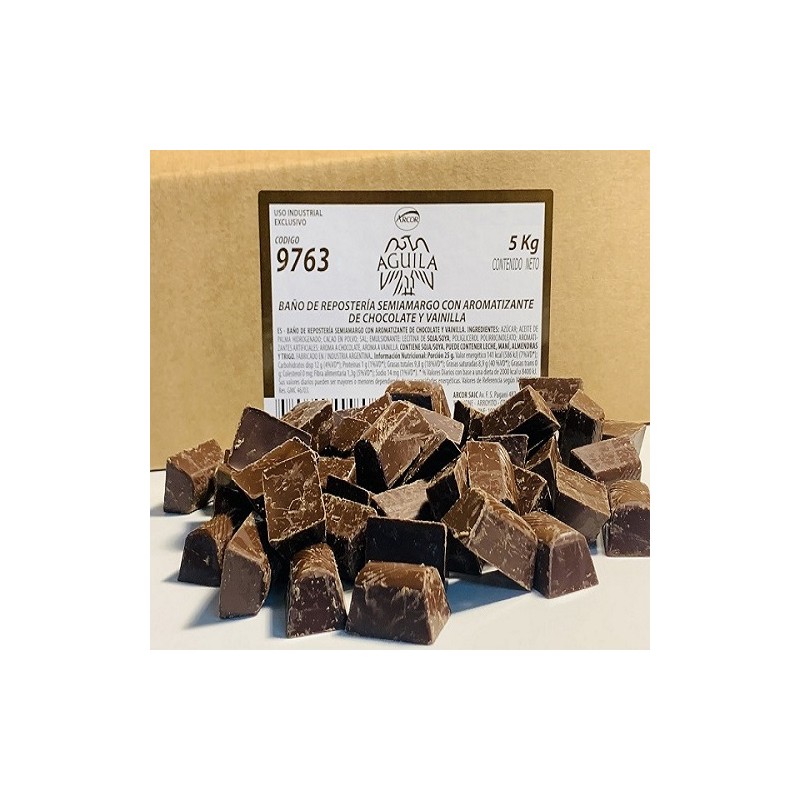 Chocolate Baño Reposteria Semiamargo - 9763 X   5 Kg - Aguila Aguila - 1
