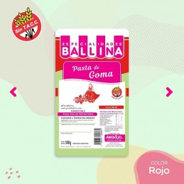Pasta De Goma - Rojo X  500 G - Ballina Ballina - 1