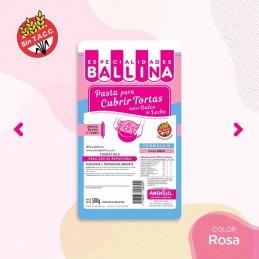 Pasta De Forrar Tortas - Rosa X  500 G - Ballina Ballina - 1