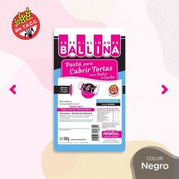 Pasta De Forrar Tortas - Negro X  500 G - Ballina Ballina - 1