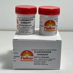 Iluminador En Polvo Comestible - Dorado X    3 G - Fleibor Fleibor - 1