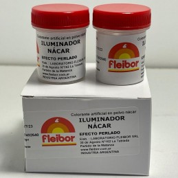 Iluminador En Polvo Comestible - Blanco Nacar X    3 G - Fleibor Fleibor - 1
