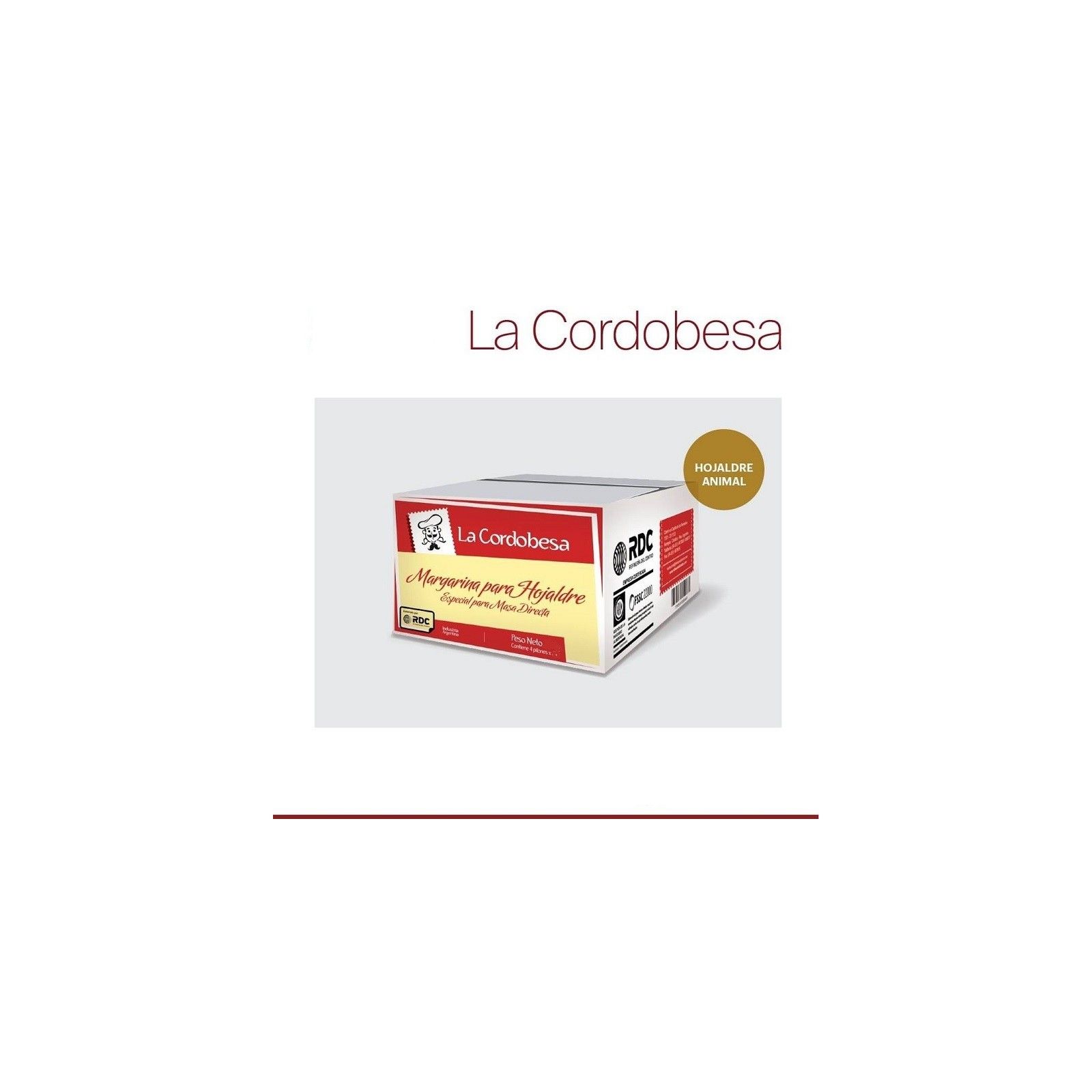 Margarina Para Hojaldre X  20 Kg - La Cordobesa La Cordobesa - 1