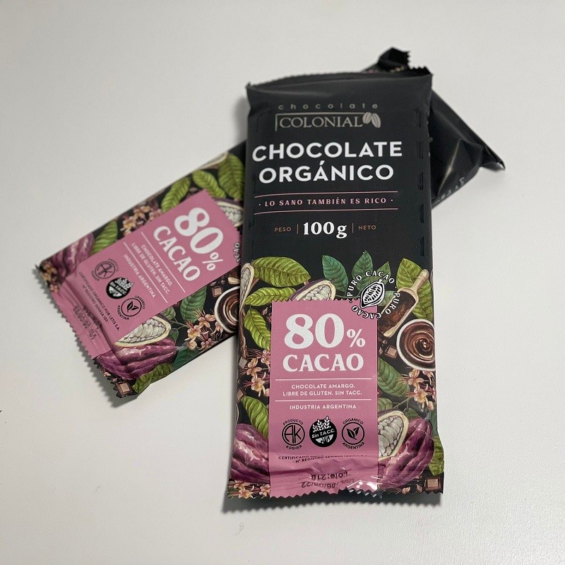 Chocolate Organico Negro 80% Cacao - Para Taza X  100 G - Colonial Colonial - 1