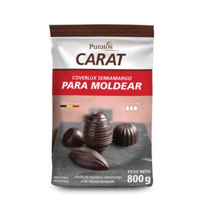 Chocolate Baño Moldeo Semiamargo X  800 G - Carat Coverlux Carat Coverlux - 1