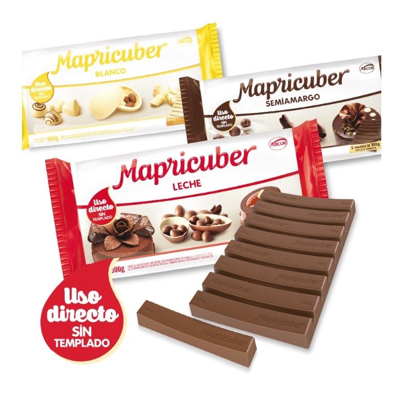 Chocolate Baño Moldeo Con Leche - Tabletas 6 X 800 G - Mapricuber Mapricuber - 1