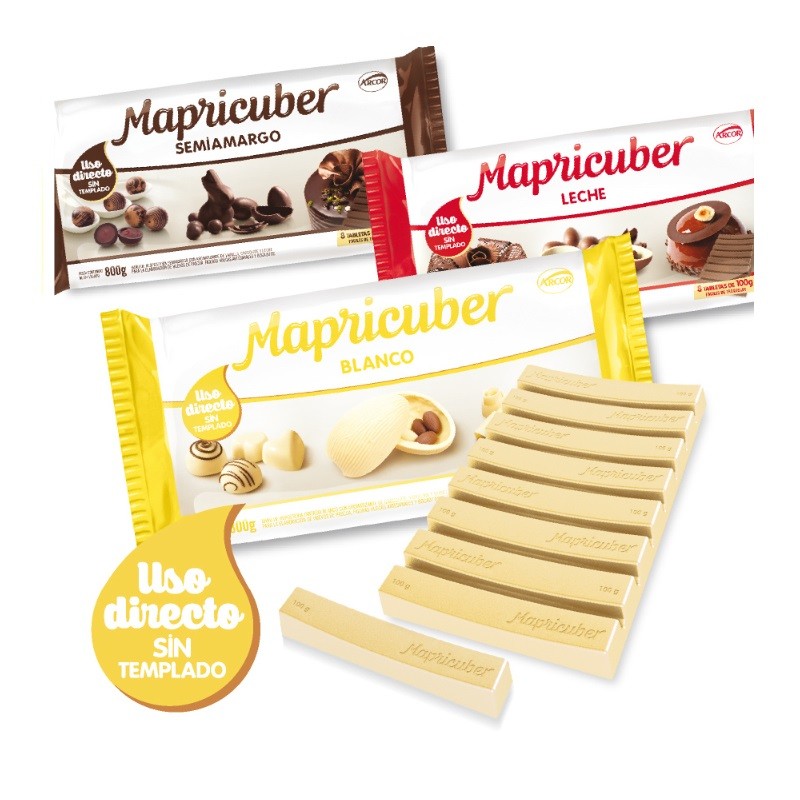 Chocolate Baño Moldeo Blanco - Tabletas 6 X 800 G - Mapricuber Mapricuber - 1