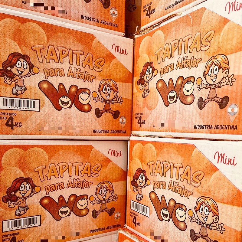 Tapitas De Alfajor 4.3 Cm - 600 Tapitas X   4 Kg - Wc Wc - 1