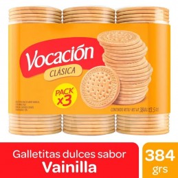 Galletitas De Vainilla Clasicas - Tripack X  384 G - Vocacion Vocacion - 1