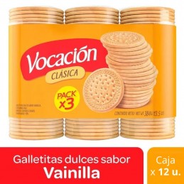 Galletitas De Vainilla Clasicas - Tripack 12 X  384 G - Vocacion Vocacion - 1