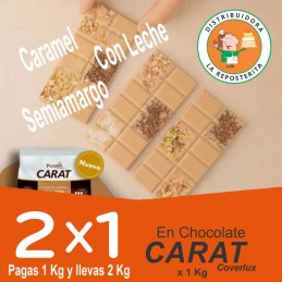 Chocolate Moldeo Con Leche-Semiamargo - 2X1 - X   1 Kg - Carat Coverlux Carat Coverlux - 1