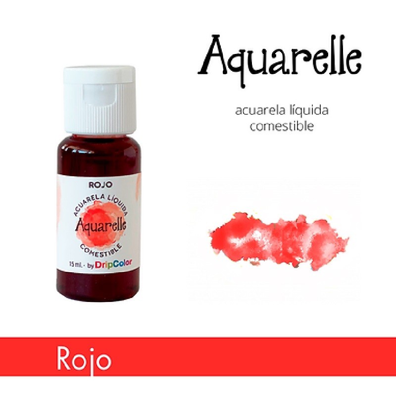 Acuarela Liquida Comestible - Rojo X 15 Ml - Aquarelle