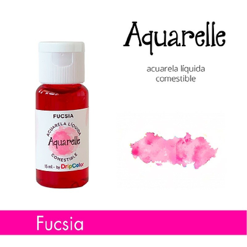 Acuarela Liquida Comestible - Fucsia X 15 Ml - Aquarelle
