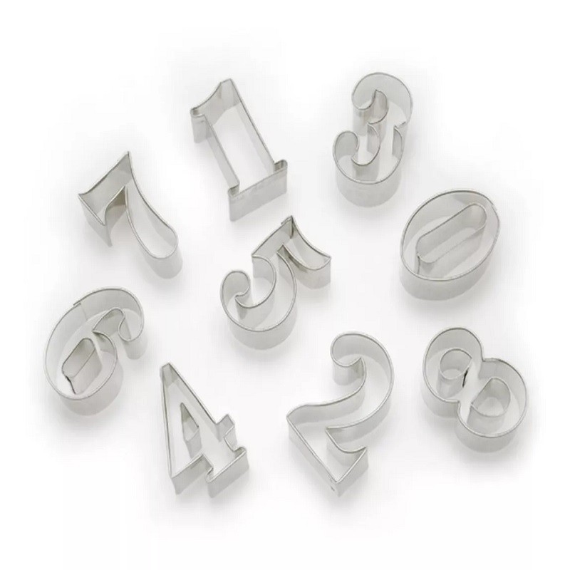 Cortante Metal Numeros  4 Cm - 0 Al 9 X   10 Unid.  - 1